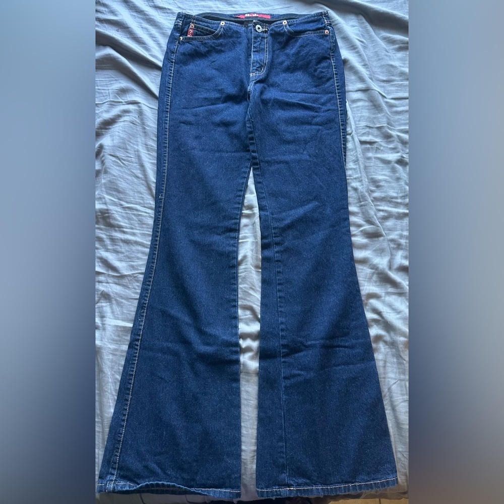 Vintage 90s guess Women's Blue Flare Jeans